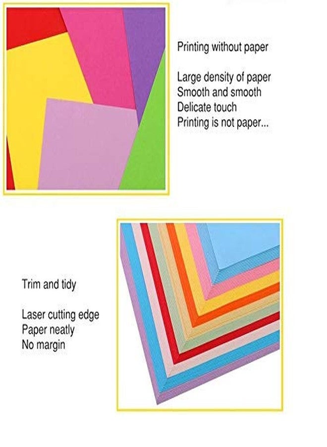 OFIXO 200 pcs Color Sheets Copy Printing Papers A4 Sheets Square Double Sided Colored Origami Folding Lucky Wish Paper DIY Craft - Image 3